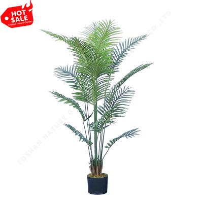 China Environmental friendly close to home/office decoration simulation silk palm natural indoor fake tree artificial plant for sale