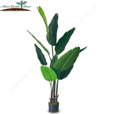 China Factory Environmental Friendly Decorative Fake Leaf Artificial Traveler Wooden Banana Tree for sale