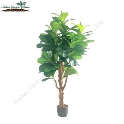 China Cheap Environmental Friendly Artificial Lyrata Pandurata Tree For Desktop Fiddle Fig Plant for sale