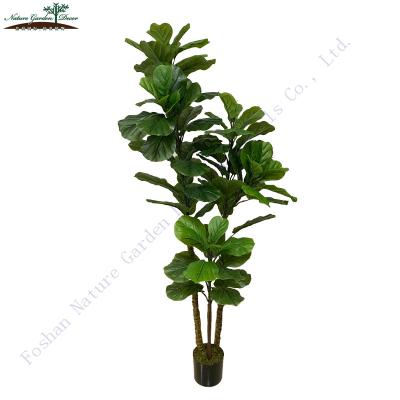 China Environmental Friendly Indoor Fake Fiddle Fig Tree For Coffee Plants Artificial Trees Home Decor for sale