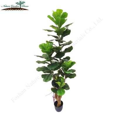 China Artificial Green Decor Fiddle Fig Trees Fake Plants Popular Home Decor Indoor Environment Friendly for sale