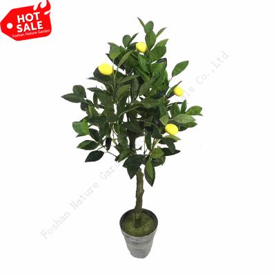 China Green Environmental Friendly Potted Decoration For Sale Hotel, Office Artificial Tree Bonsai Fruit Lemon Plant for sale