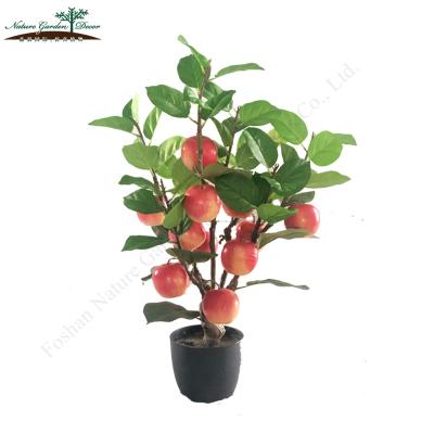 China Environmental friendly small potted fake fruit plants for indoor table decoration artificial apple tree for sale