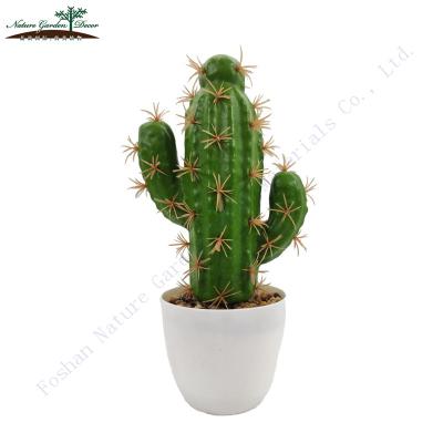 China White Plastic Decor Mini Cactus Amazon Hotsale Environmental Friendly Artificial Cactaceae Pot Bonsai Plants for sale