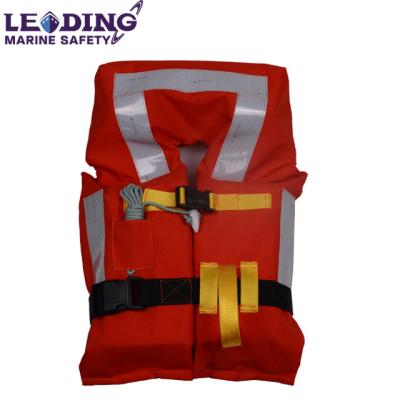 China Swim Life Jacket Large Buoyancy CO2 Light Orange Kids Swim Life Vest for sale