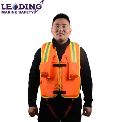 China Marine Lifesaving Fire Fighting Inflatable and EPE foam double protective military life jacket for sale