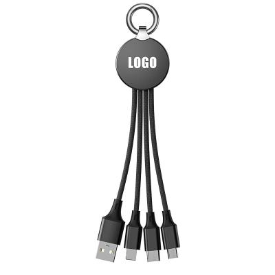 China Od 3.5mm 3 in 1 Universalaufladungskabel multi Pin Keychain Design usb zu verkaufen