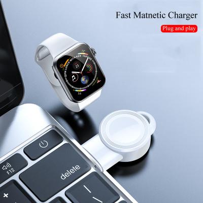 China de Magnetische Draadloze Lader Draagbaar Mini Usb Watch For Iwatch 7 6 5 van 5v 1a Te koop