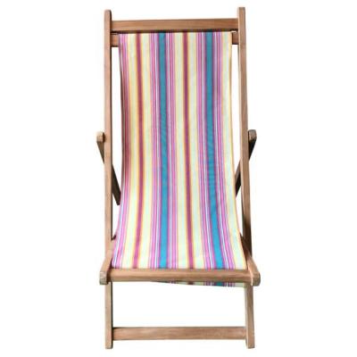 China factory directly Easy-carry custom logo printing outdoor wooden adjustable foldable beach chair for sale