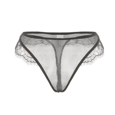 China Women High Leg Lace Thongs G-String Underwear Breathable Floral T-Back Low Waist Stretch Panties for sale