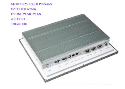 China Silent Industrial Touch Panel Computer With 4 serial ports dual gigabit LAN for sale