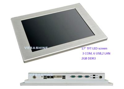 China Compact Industrial Panel PC Touchscreen , 2 RJ45 Gigabit LAN Computer Panel PC for sale