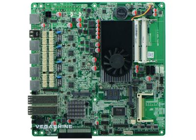 China 4 Lan, Motherboard van de 2 optische interfacesfirewall van Gigabit met dubbele kern cpu Te koop