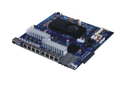 China Celeron Dubbele Kern 1037U 8 LAN, 2 SFP firewallmotherboard netwerkbeveiliging mainboard Te koop