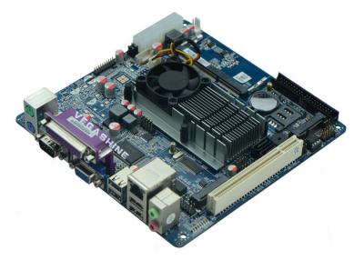 China Onboard Atom D525 2 COM , 8 USB MINI ITX Industrial Motherboard VGA / LVDS double display for sale