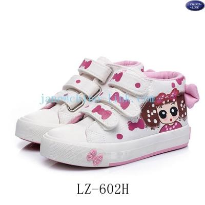 China Cute Buckle Strap Girl's Cartoon Fashion Canvas Shoes Buckle Strap Bow for sale