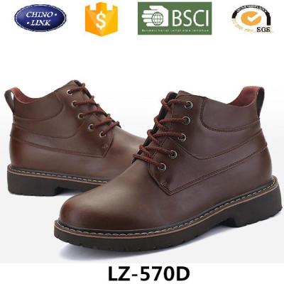 China 2017 Anti-skid Selling Best Most Popular Stylish Low Price Leather Men's Reject Boots Shoes Daily Casual Ankle Boots for sale