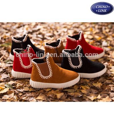 China Other Brand New Style Unisex Kids Cotton-padded Shoes Real Suede Kids Boots With Fur for sale