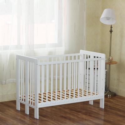 China New Pine Solid Wood Baby Crib Folding Adjustable Wooden Baby Hutch for sale