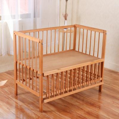 China Solid Wood Safety And Environmental Solid Wood Crib Crib Hut With Wooden Playpen for sale