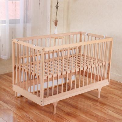 China OEM Modern Factory Solid Wood Baby Bedside Cribs For Baby for sale