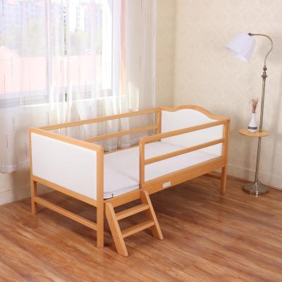 China CJ-B011 Modern Healthy Solid Wood Cradle Baby Bed Baby Crib With Stairs for sale