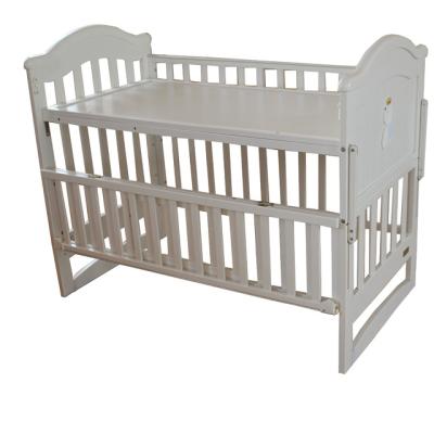 China Newest CJ-C017 Handy Swing Baby Hutch Wooden Baby Cradle with Cradle for sale