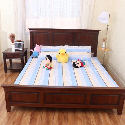 China Hot Design Single Solid Wood Box Wooden Bed Double Solid Wood Bed for sale