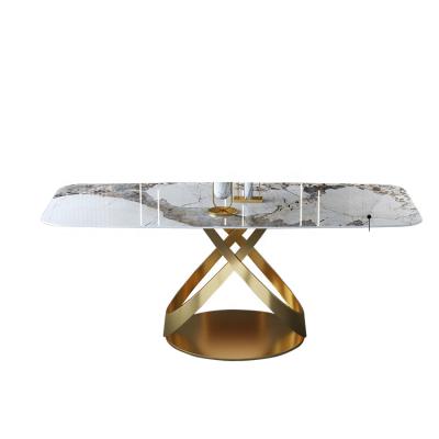 China Modern Design Customized Luxury Kitchen Tables Premium Nesting Dining Tables Marble Solid Outdoor Top Restaurant Tables for sale