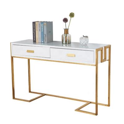 China Modern Lightweight Luxury Console Table Stainless Steel Legs Chest of Drawers Marble Top Entry Table for Home and Hotel for sale