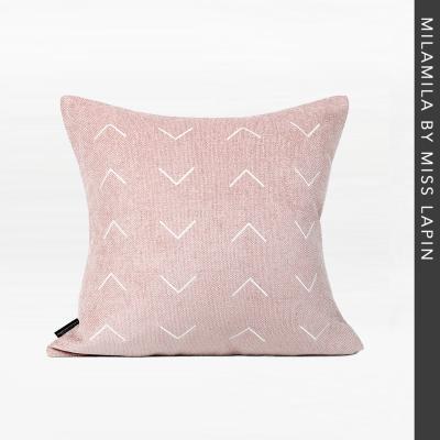 China 2021 Decorative Trending Decorative Pillow Covers Textured Fabric 100% Polyester Pink Kids Cushion Covers for sale