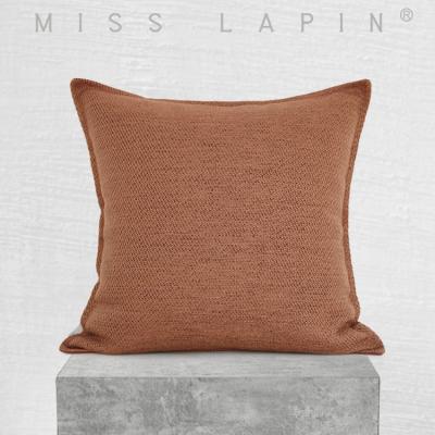 China Decorative Modern Contracted Orange Square Cushion Designer Texture Fabric Throw Pillow Covers Decorative for sale