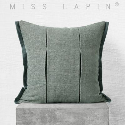 China Gray Green Square Cushion Cover Hired Modern Decorative 50x50cm Sofa Decorative Throw Pillow Cover for sale