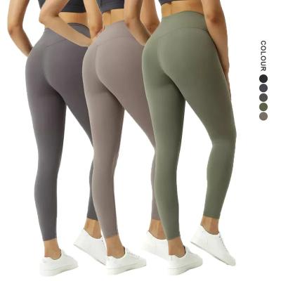 China Custom 2023 High Waisted Plus Size Gym Sport Wear Workout Women Yoga Pants Plus Size Fitness Yoga Pants for sale