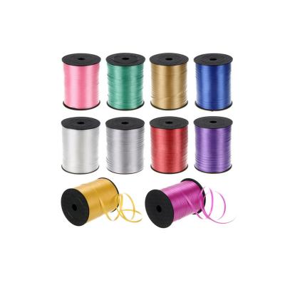 China Hot Sale Gift Ribbon Solid Color Curling Ribbon For Balloon Wholesale Balloon Curly Ribbon for sale