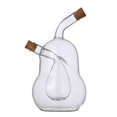 China Viable hot-selling dual-function jar of oil, cork, transparent glass seal, creative kitchen soy sauce bottle household for sale