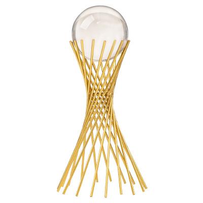 China Contemporary Interior Modern Nordic Living Room Bedroom Ornaments Gold Accessories Other Luxury Crystal Decoration Home Decor Glass Ball for sale