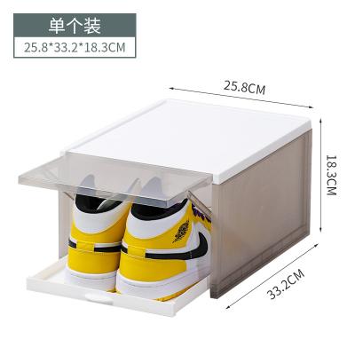 China Chinese style new thicker version high transparent plastic clear PS clear customized magnet side shoe sneaker open box for sale