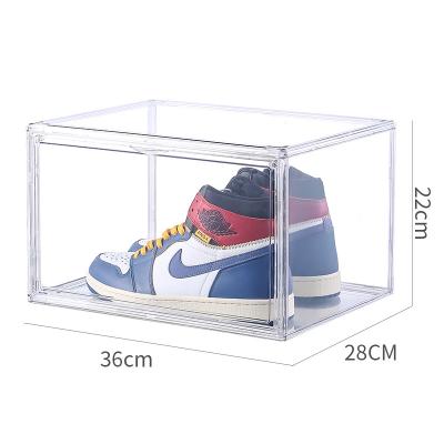 China New Chinese Style Factory Sneaker Storage Box Crate Holder Plastic Sneaker Shoe Display Racks Clear Acrylic Shoe Box for sale