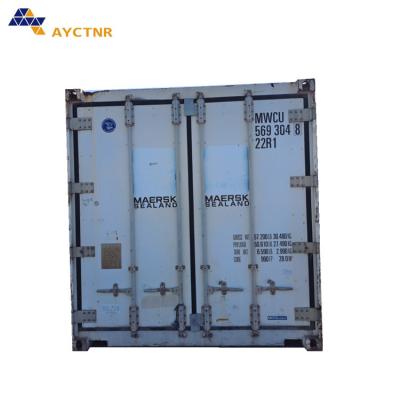 China Storage & Shipping CSC Certified Average Use Life 15 Years Aluminum T Floor Used 20ft Door To Door Carrier Thermo King Refrigerated Container for sale