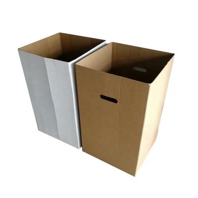 China Square Storage Picnic Office Factory Corrugated Paper Boxes Wholesale Recyclable Trash Can for sale