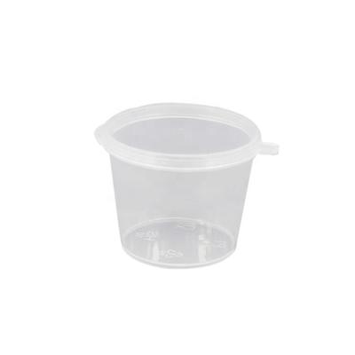 China Salad Shops Recyclable Different Size Round Disposable Small Plastic Transparent 1oz 2oz 3oz 4oz Sauce Cup With Lid for sale