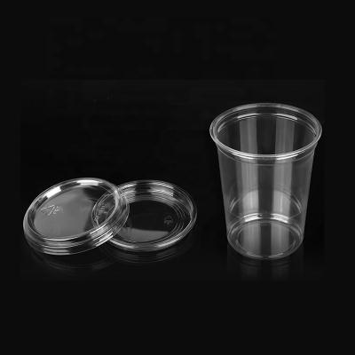 China Hot Sale PLA Size Difference Glade Biodegradable Transparent Cold Cup Disposable Cup With Lid for sale