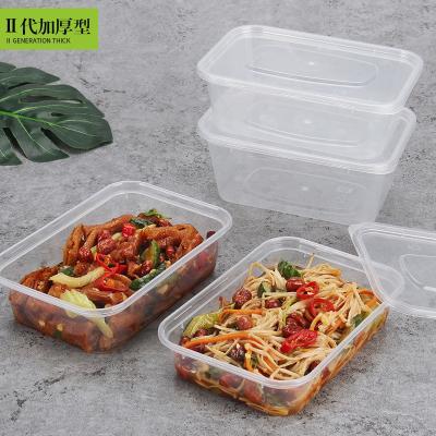 China Hot Sale High Quality Microwavable PP Boxes Clear Plastic Takeout Food Container For Wholesale for sale