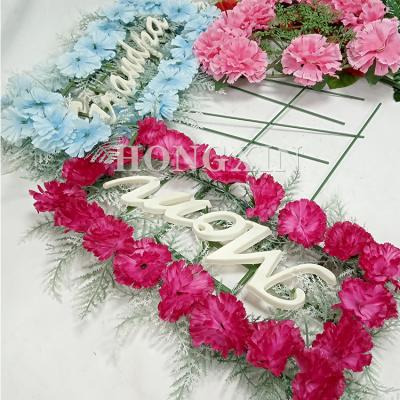 China European Style European Style Beloved Pillow With Blue Silk Flowers For Funeral for sale