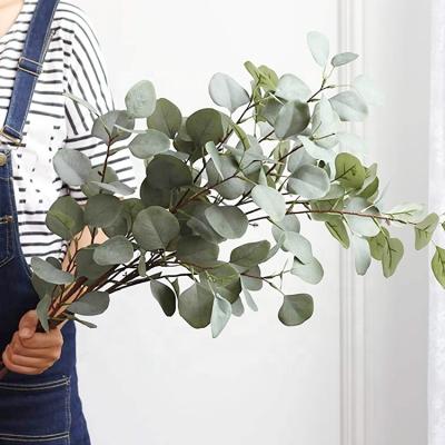 China Beautiful Style Artificial Eucalyptus Plant Tall Greenery Eucalyptus Leaves for sale