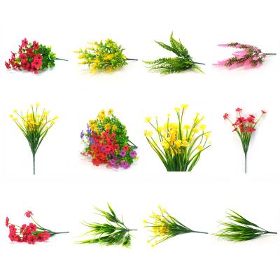 China Eucalyptus rose flowers plastic realistic greenery dried leaf branches western style artificial flower simulation style for sale