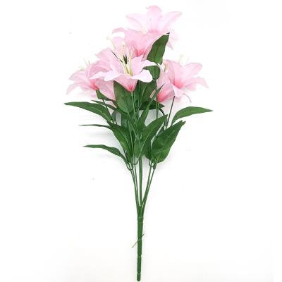 China Wholesale Style Flower Bouquet Plant Style Western Plastic Western Cemetery Outdoor Manual Artificial Flowers for sale