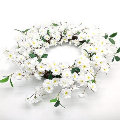 China Hot Selling Beautiful Style Flower Wreath Wedding Decoration Garland High Quality Wedding Decoration Artificial Flower Wreaths for sale