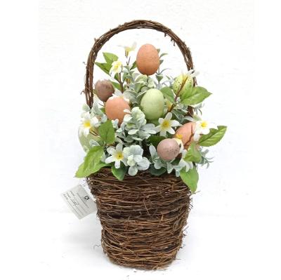 China Handmade & Custom Handmade & custom new style easter egg flower basket retro style easter flower basket for sale